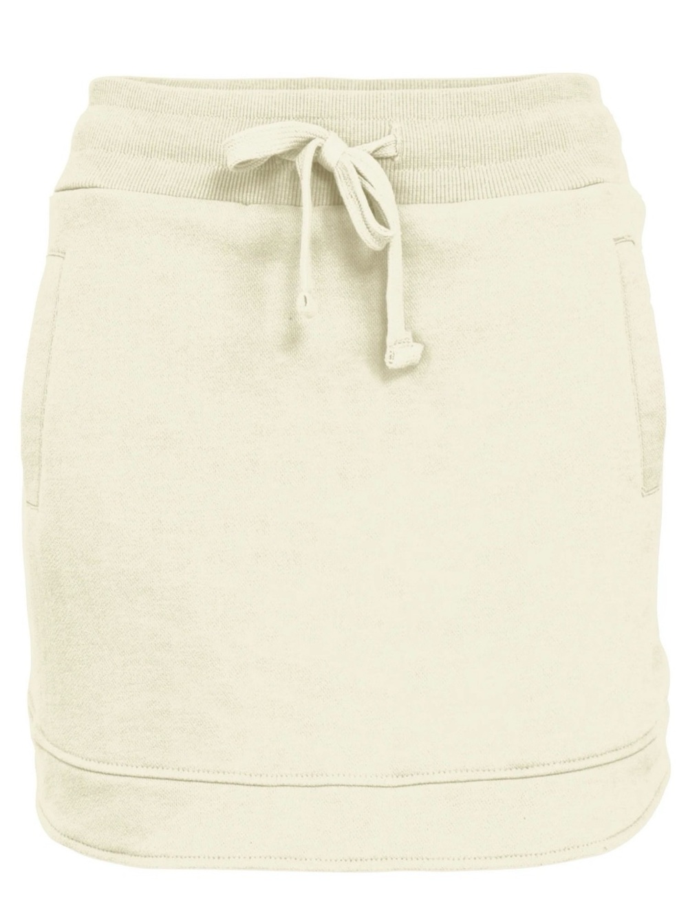 Duo Skort Casual Drawstring Mini Skirt/Short in Cream Size Small
